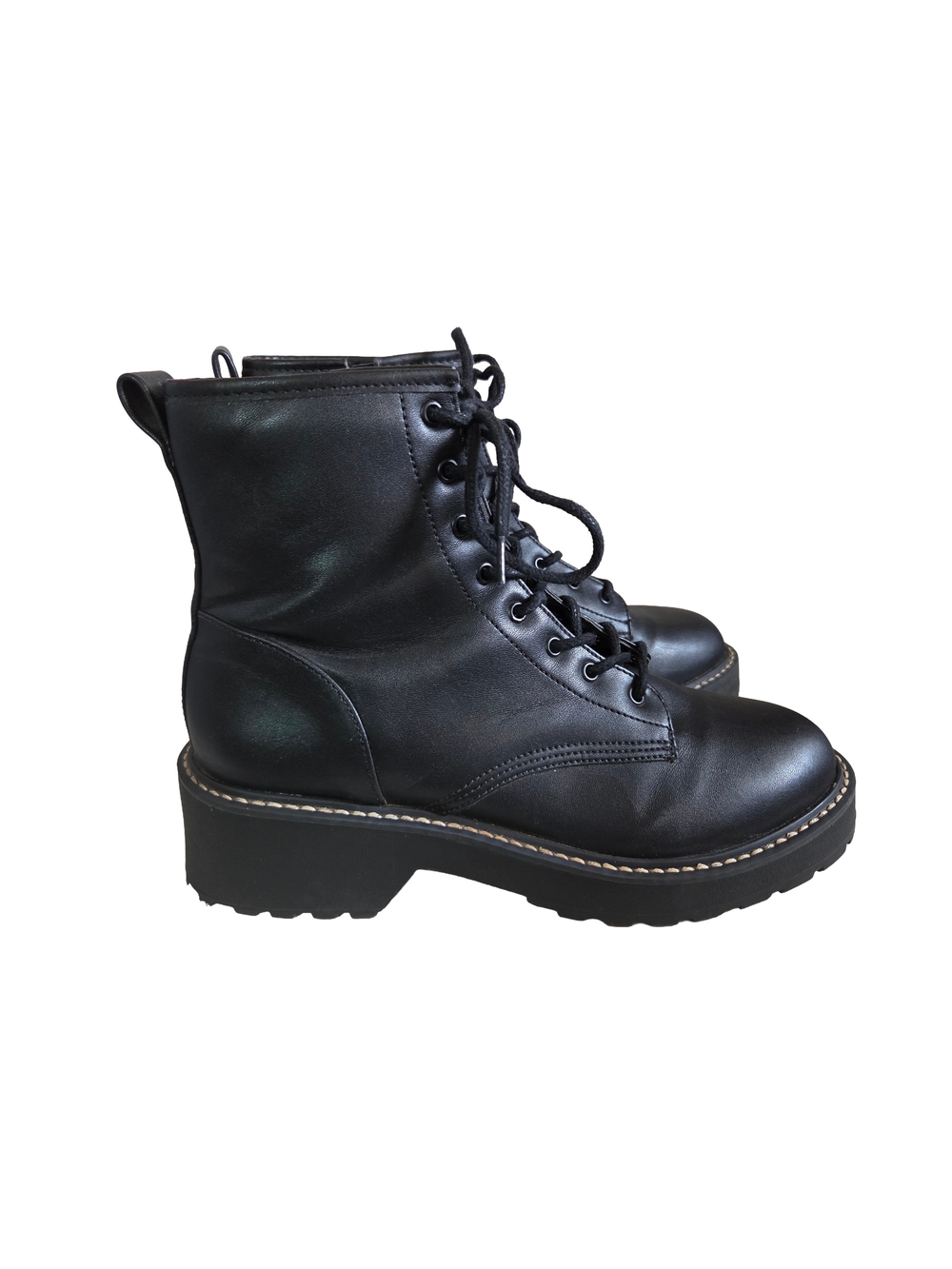 Madden Girl Women's Lace-Up Carra Combat Boots (7.5) Black